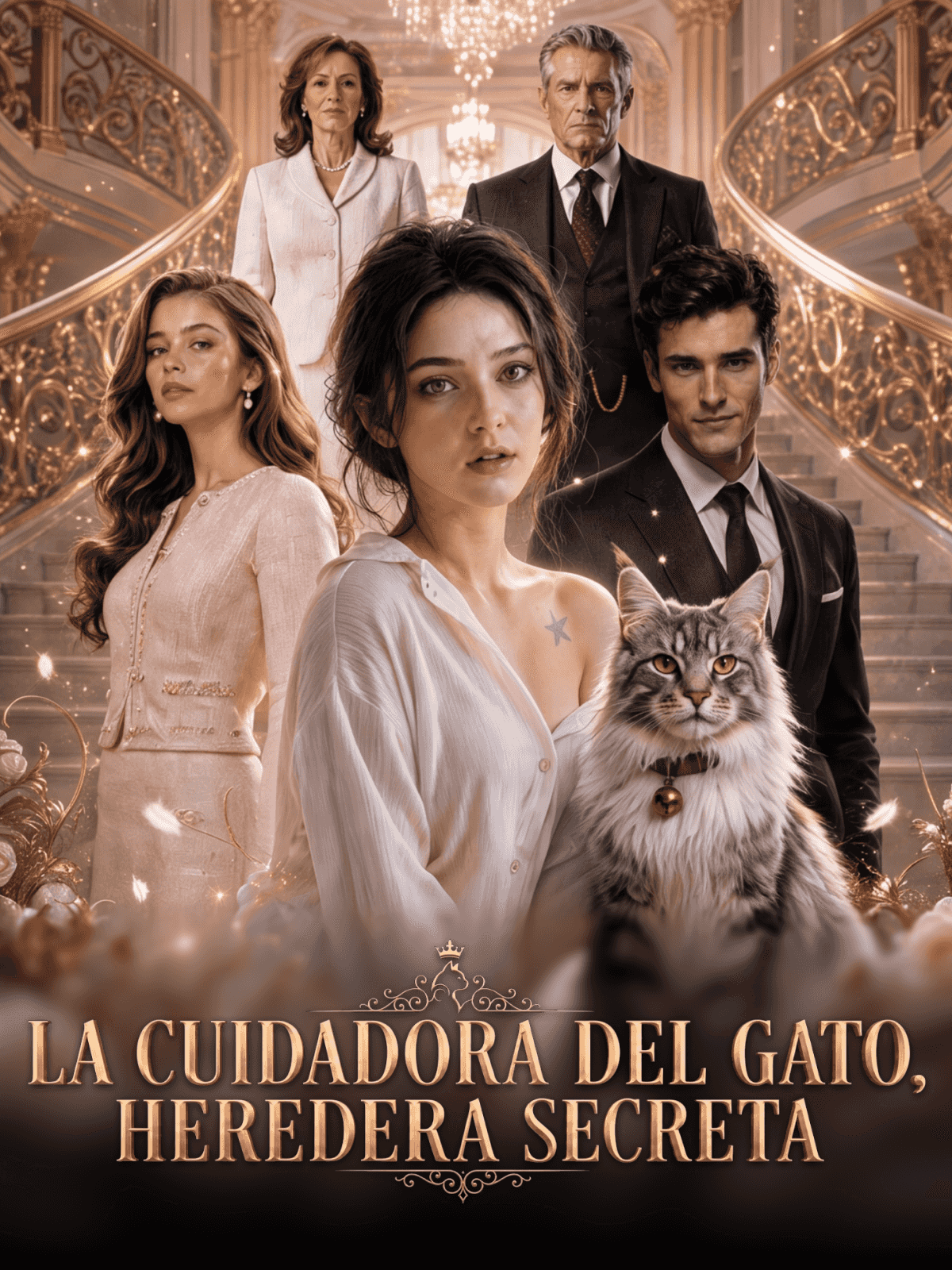 La cuidadora del gato, heredera secreta cover