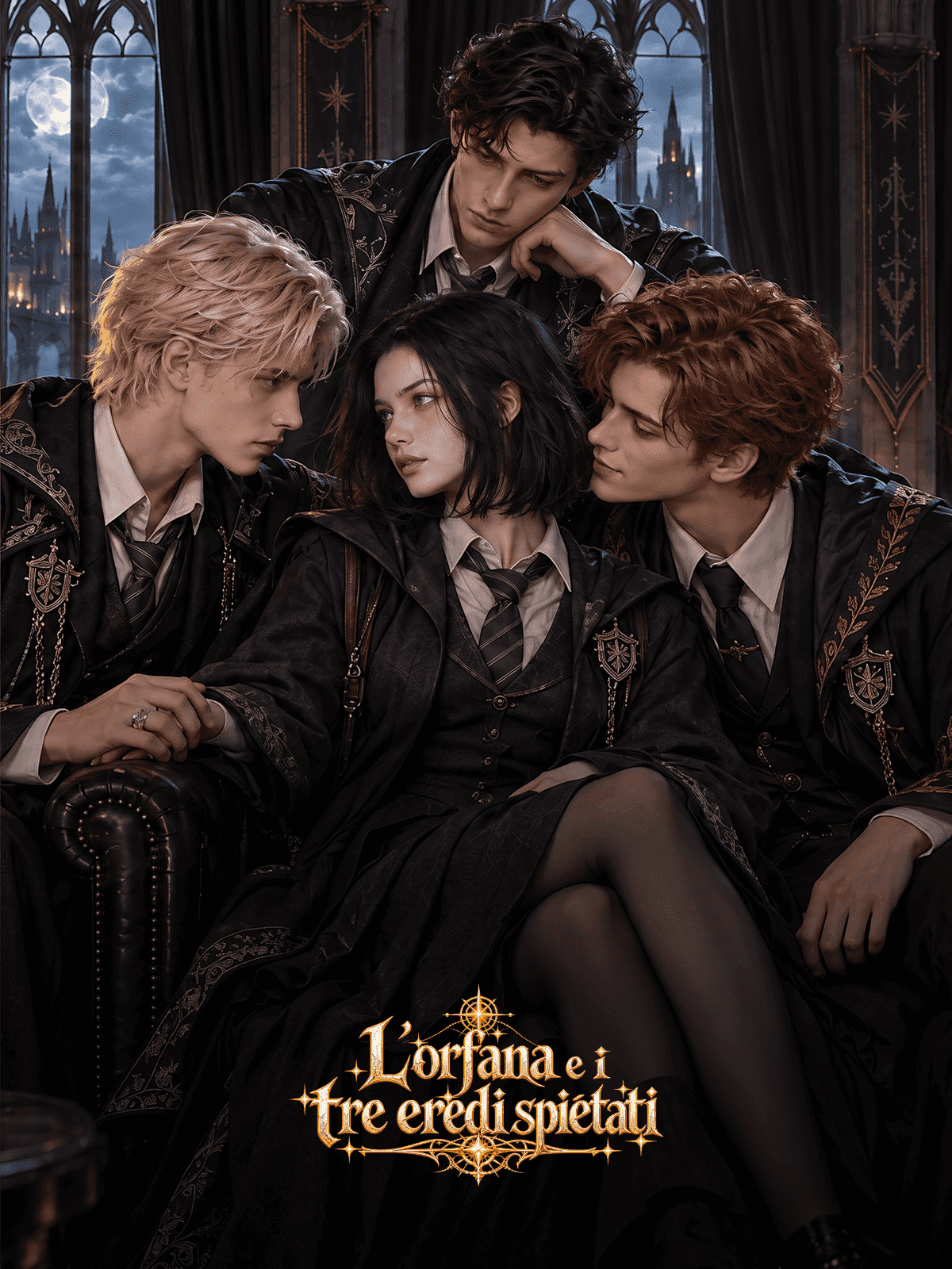 L’orfana e i tre eredi spietati cover