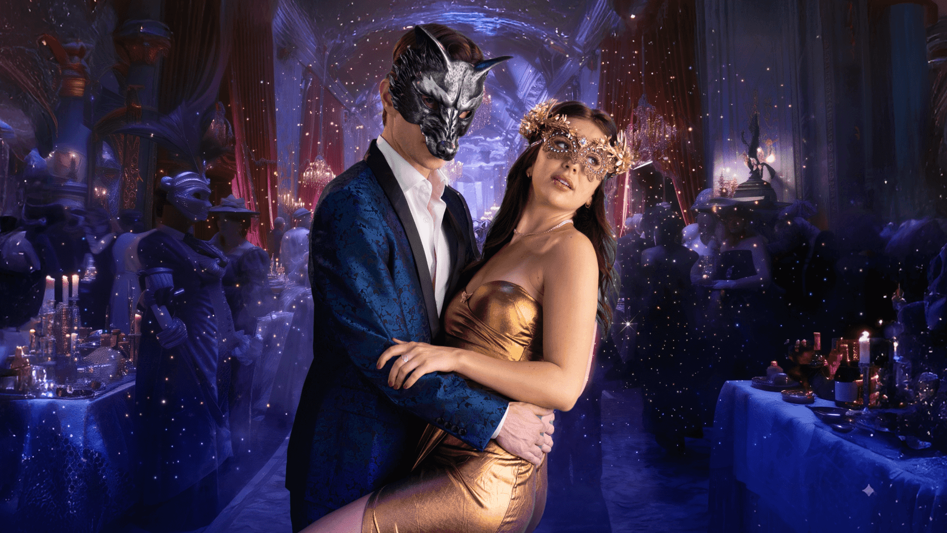 Capa de Baile de máscaras à meia-noite do bilionário