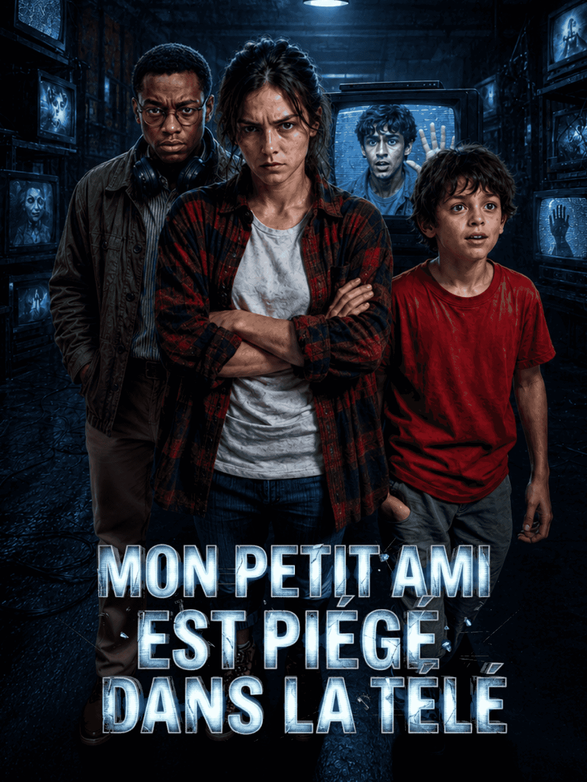 Mon petit ami est coincé dans la télé cover